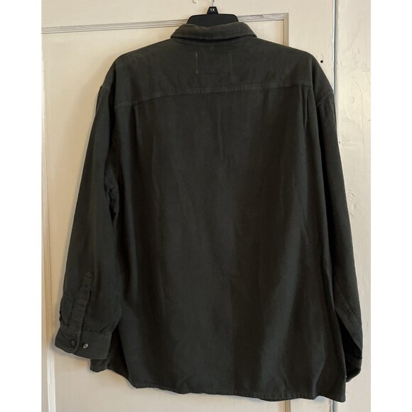 Classic Rugged Wear Men’s Shirt 3XL Dark Brown Flannel Cotton Workwear Cabincore - Picture 2 of 7